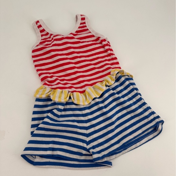 Vintage Buster Brown Stripe Playsuit Jumper Romper Sunsuit Girls 6 6X - Picture 5 of 5